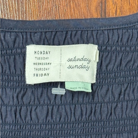 Anthropologie Saturday Sunday Gray White Fit and Flare Dress - Picture 4 of 11